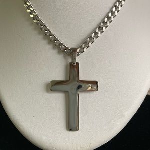 Stainless Steel Cross and chain. 20”